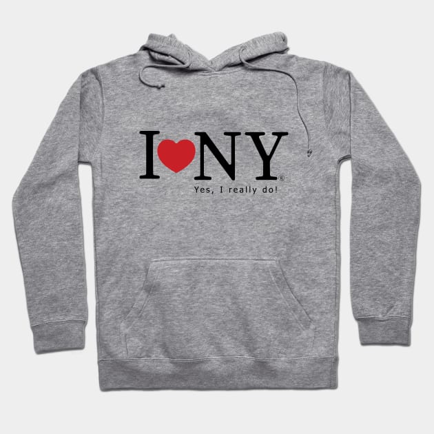 I love New York Hoodie by alfadesigns